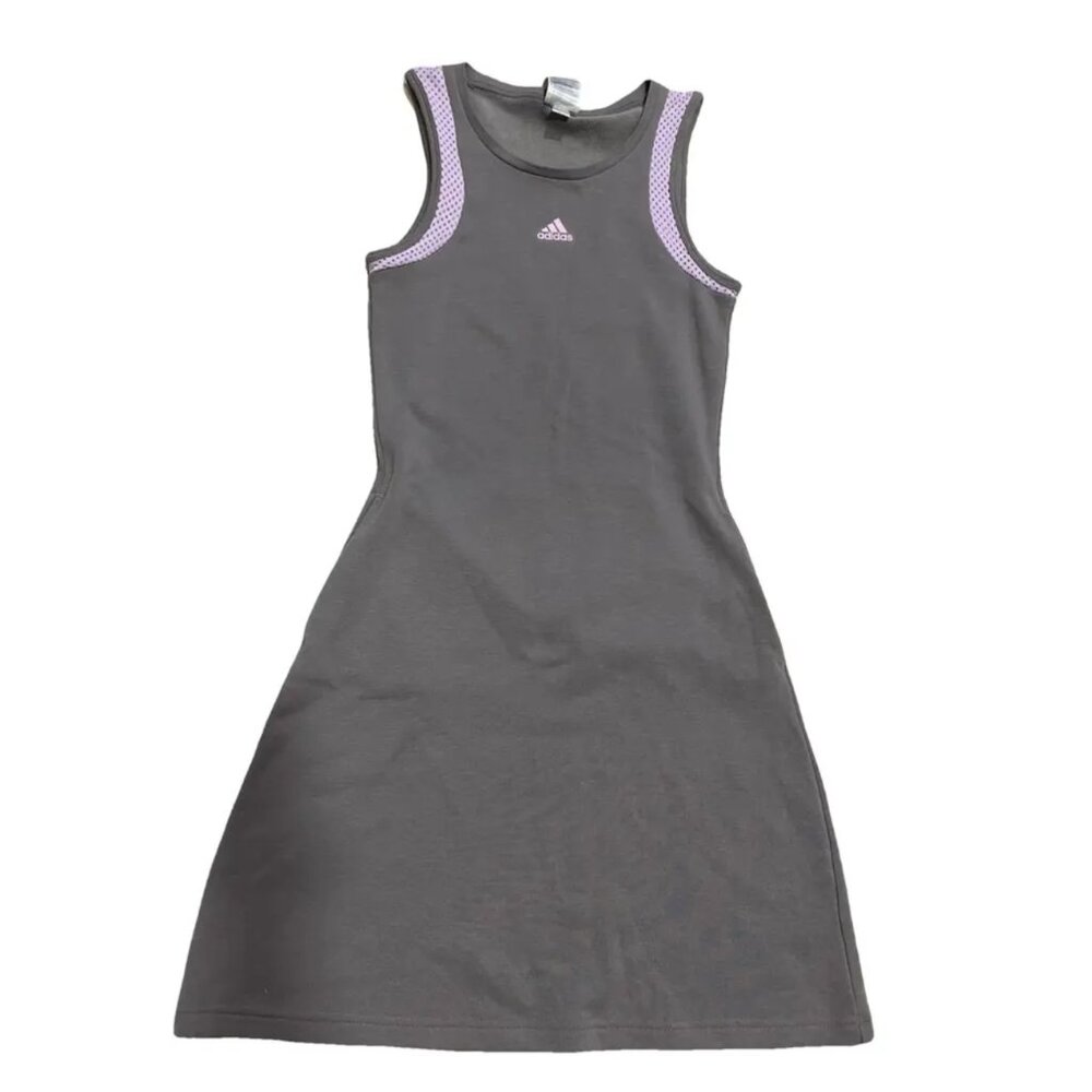Adidas x Zoe Saldana Gray Women's Sporty Sleeveless Mini-dress Size M
